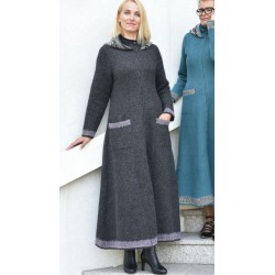 T-630 Long wool coat with...
