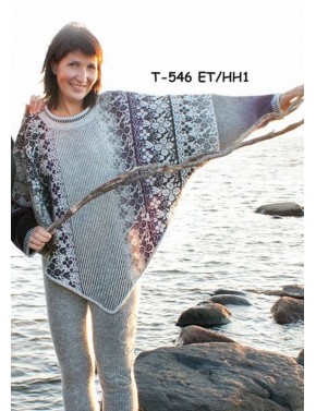 T-546 ET WOOL PONCHO WITH...